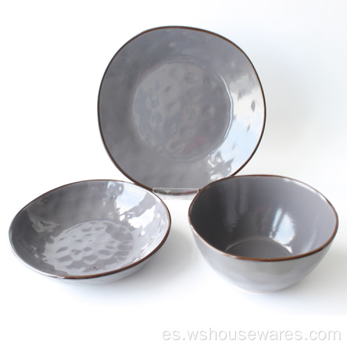 Juegos de vajilla de cerámica con esmalte reactivo para el hogar